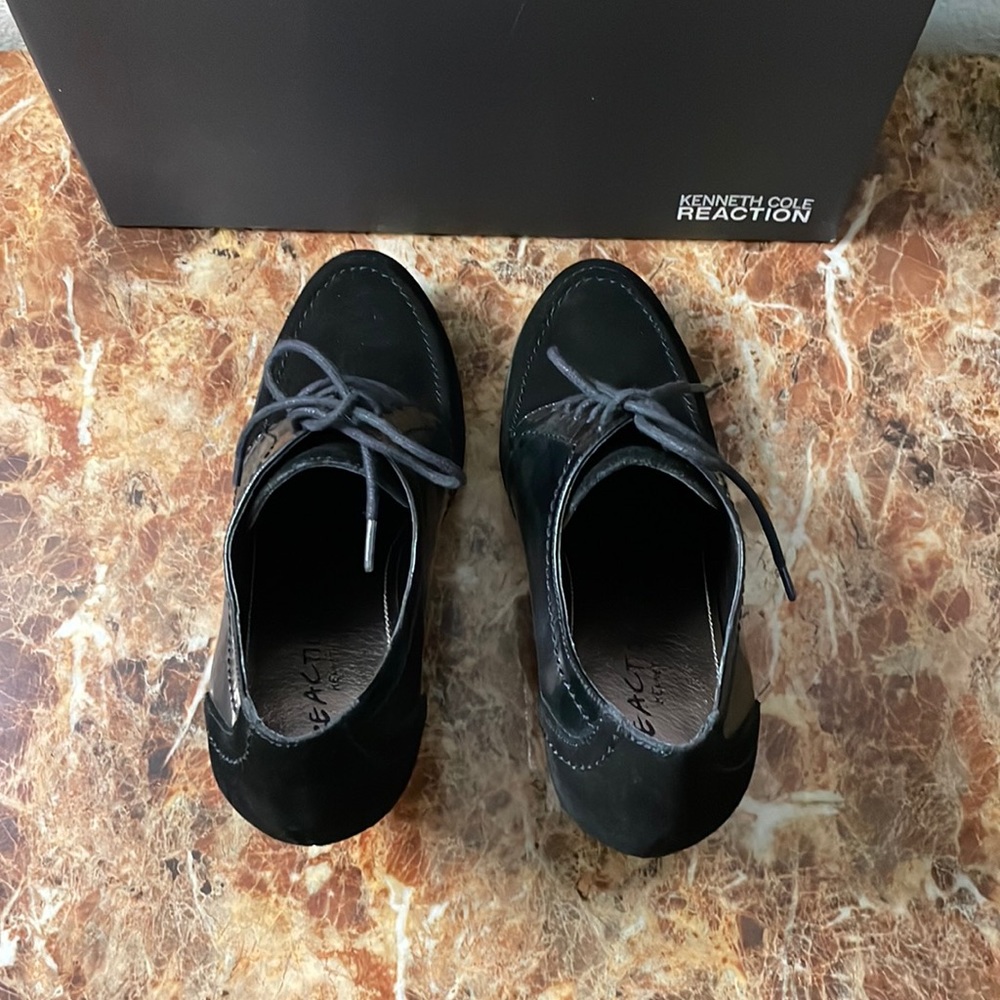 Kenneth Cole Reaction Black , Leather / suede  lace ups